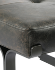 Ebony Leather Ottoman